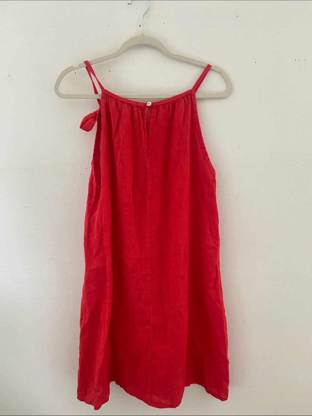 LUNGO L'ARNO Linen Dress Made in Italy Red Poppy Relaxed Minimalist size L - Picture 10 of 10